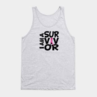 I am a Survivor with Pink Ribbon Tank Top